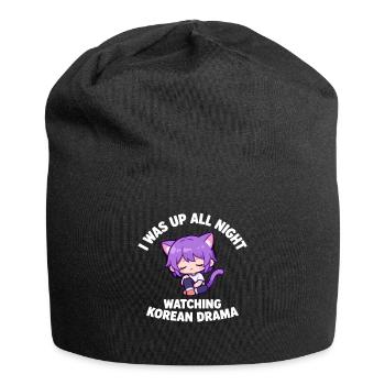 Korean Drama K-Pop - Jersey-Beanie - Schwarz - Vorne