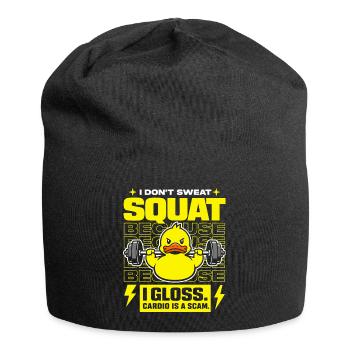 Squat Because Cardio Is A Scam - Jersey-Beanie - Schwarz - Vorne
