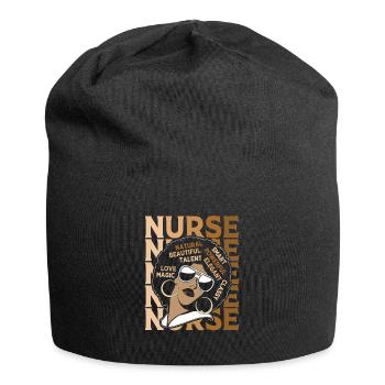 Notfall Krankenschwester Afro - Jersey-Beanie - Schwarz - Vorne