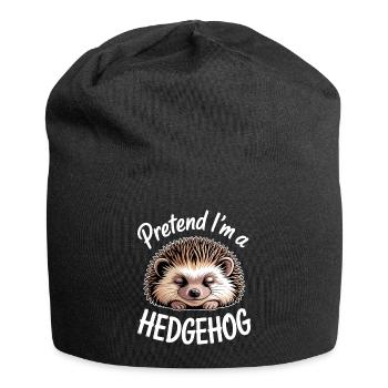 Hedgehog Sayings Hedgehog Funny Hedgehog Gift - Jersey Beanie - black - Front