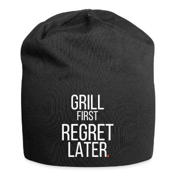 Grill : premier regret, puis barbecue drôle - Bonnet en jersey - noir - Devant