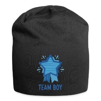 Révélation du sexe : équipe Baby Shower Boy Baby - Bonnet en jersey - noir - Devant