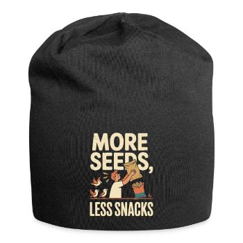Mehr Samen, Weniger Snacks - Jersey-Beanie - Schwarz - Vorne