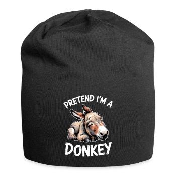 Donkey Sayings Donkey Funny Donkey Gift - Jersey Beanie - black - Front