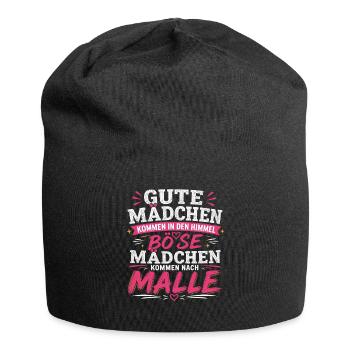 Mallorca Party Spruch Malle Damen Outfit Humor - Jersey-Beanie - Schwarz - Vorne