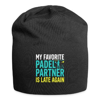 Joueuse de padel fille padel cadeau de padel tennis - Bonnet en jersey - noir - Devant