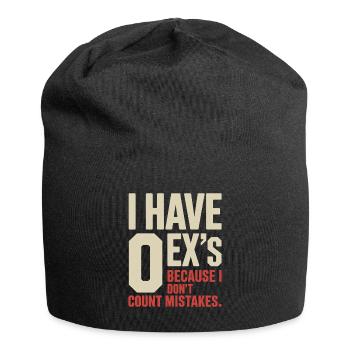 Ex Boyfriend I Have 0 Exs Separation Divorce Single - Jersey Beanie - black - Front