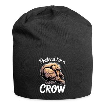 Crow Sayings Crow Funny Crow Gift - Jersey Beanie - black - Front