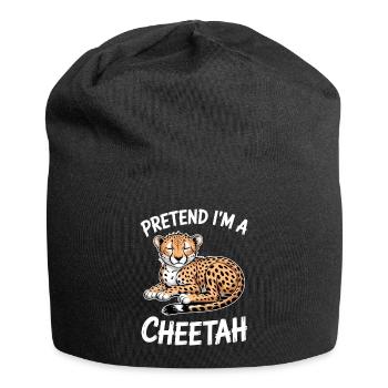 Cheetah Sayings Cheetah Funny Cheetah Gift - Jersey Beanie - black - Front