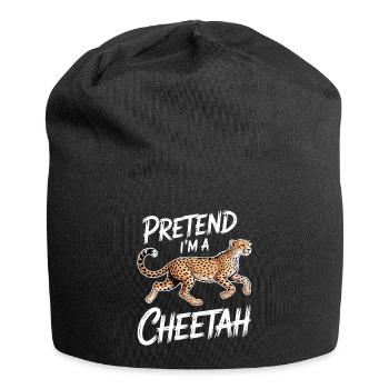Cheetah Sayings Cheetah Funny Cheetah Gift - Jersey Beanie - black - Front