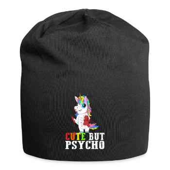 Couteau licorne mignon mais psychopathe Sang gothique pastel - Bonnet en jersey - noir - Devant