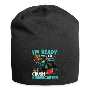 Bereit, Kindergarten-Pre-K-Absolvent zu meistern - Jersey-Beanie - Schwarz - Vorne
