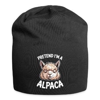 Alpaka Sprüche Alpaka Lustiges Alpaka Geschenk - Jersey-Beanie - Schwarz - Vorne