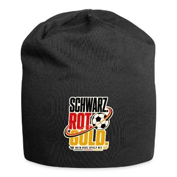 Schwarz Rot Gold Fußball 2026 - Jersey Beanie - black - Front