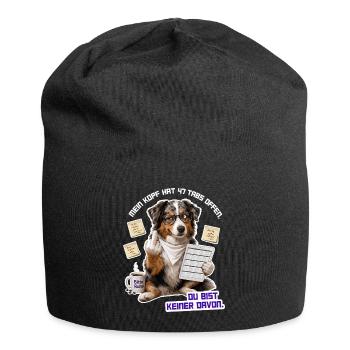 Zu viele Tabs, kein Platz für dich - Jersey-Beanie - Schwarz - Vorne