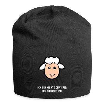 Ich bin nicht schwierig. Ich bin deutlich. - Jersey-Beanie - Schwarz - Vorne
