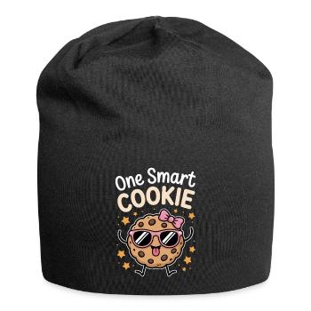 Un Cookie Intelligent - Cookie Intelligent avec des Lunettes - Bonnet en jersey - noir - Devant