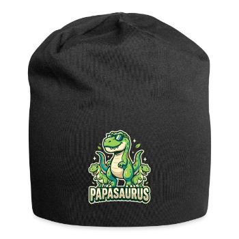 Papasaurus Dinosaurier Papa Familien Motiv - Jersey-Beanie - Schwarz - Vorne