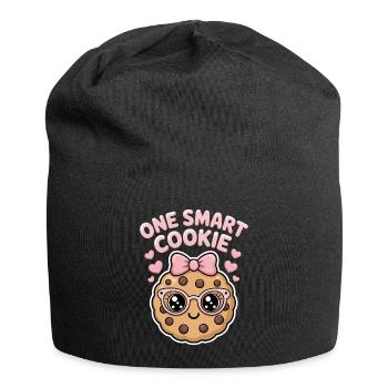 Un Cookie Intelligent - Cookie Intelligent avec des Lunettes - Bonnet en jersey - noir - Devant
