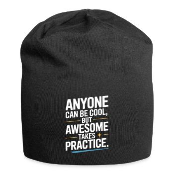 N’importe qui peut être cool, nerd, gamer génial, ironie - Bonnet en jersey - noir - Devant