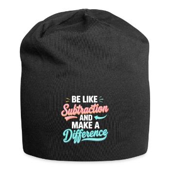 Soyez comme la soustraction – faites la différence - Bonnet en jersey - noir - Devant