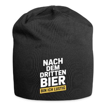 Bier Nach Dem Dritten Bier Lustig JGA Party Malle - Jersey-Beanie - Schwarz - Vorne