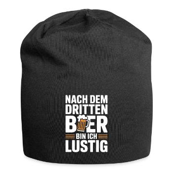 Bier Nach Dem Dritten Bier Lustig JGA Party Malle - Jersey-Beanie - Schwarz - Vorne
