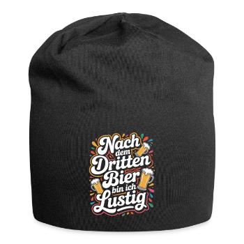 Bier Nach Dem Dritten Bier Lustig JGA Party Malle - Jersey-Beanie - Schwarz - Vorne