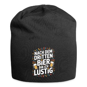 Bier Nach Dem Dritten Bier Lustig JGA Party Malle - Jersey-Beanie - Schwarz - Vorne