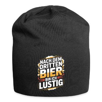 Bier Nach Dem Dritten Bier Lustig JGA Party Malle - Jersey-Beanie - Schwarz - Vorne