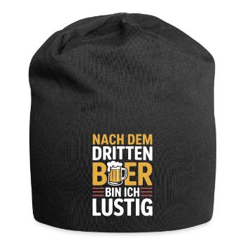 Bier Nach Dem Dritten Bier Lustig JGA Party Malle - Jersey-Beanie - Schwarz - Vorne