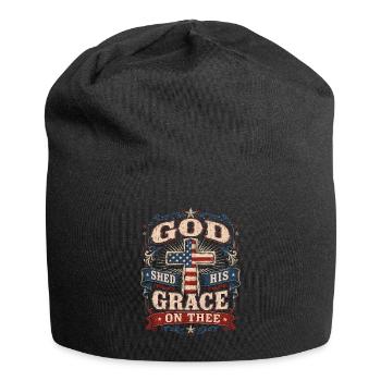 God's Mercy on You Patriotic - Jersey Beanie - black - Front