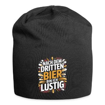 Bier Nach Dem Dritten Bier Lustig JGA Party Malle - Jersey-Beanie - Schwarz - Vorne