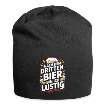 Bier Nach Dem Dritten Bier Lustig JGA Party Malle - Jersey-Beanie - Schwarz - Vorne