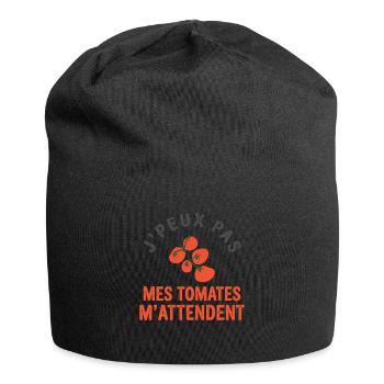 Jardinage Cadeau Humour Personnalisé - Bonnet en jersey - noir - Devant
