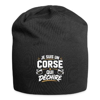 Je suis un Corse qui déchire - Bonnet en jersey - noir - Devant