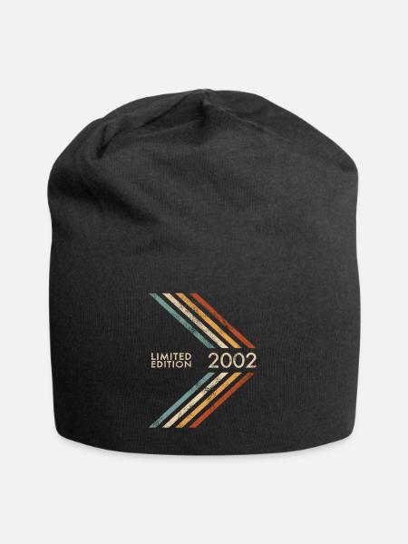 2002 Limited Edition Geburtstag Mann Frau Retro - Jersey-Beanie - Schwarz