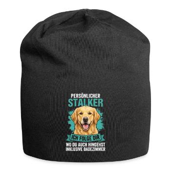 Golden Retriever Stalker - Jersey-Beanie - Schwarz - Vorne