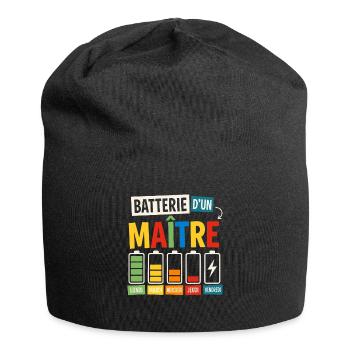 Maître Cadeau humour personnalisé - Bonnet en jersey - noir - Devant