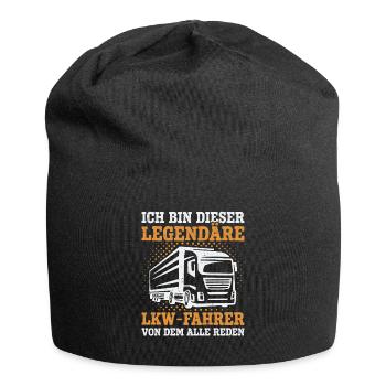 LKW Fahrer Fernfahrer Legende lustig Sprüche - Jersey-Beanie - Schwarz - Vorne