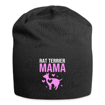 Rat Terrier - Jersey-Beanie - Schwarz - Vorne