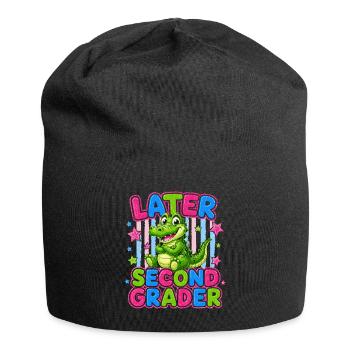 Au Revoir Le CE1 Bonjour Le CE2 | Crocodile Mignon - Bonnet en jersey - noir - Devant