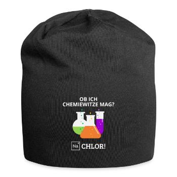Ob Ich Chemie Witze Mag? Na Chlor Chemiker Chemie - Jersey-Beanie - Schwarz - Vorne
