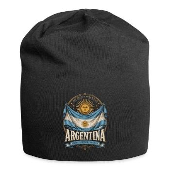 Argentinien Sonnenflagge Vintage - Jersey-Beanie - Schwarz - Vorne