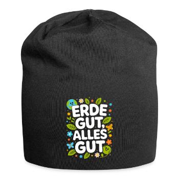 Erde Gut Alles Gut Umweltschutz Natur Mutter Erde - Jersey-Beanie - Schwarz - Vorne