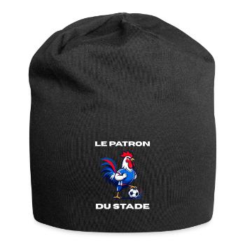 Coq du Stade Mascotte - Patron du Stade - humour - Bonnet en jersey - noir - Devant