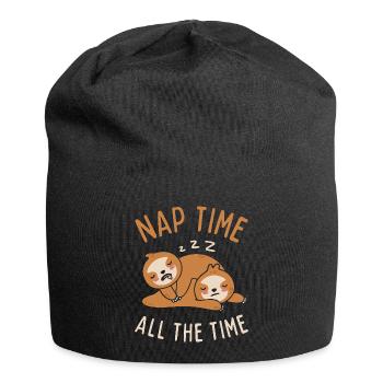 Nap Time, All The Time - Jersey Beanie - black - Front