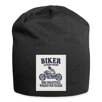 Biker altern nicht Ersatzteile werden teurer - Jersey-Beanie - Schwarz - Vorne