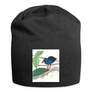 Bronzesultanshuhn - Jersey-Beanie - Schwarz - Vorne