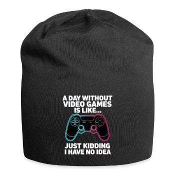 A Day Without Video Games Gaming - Jersey Beanie - black - Front